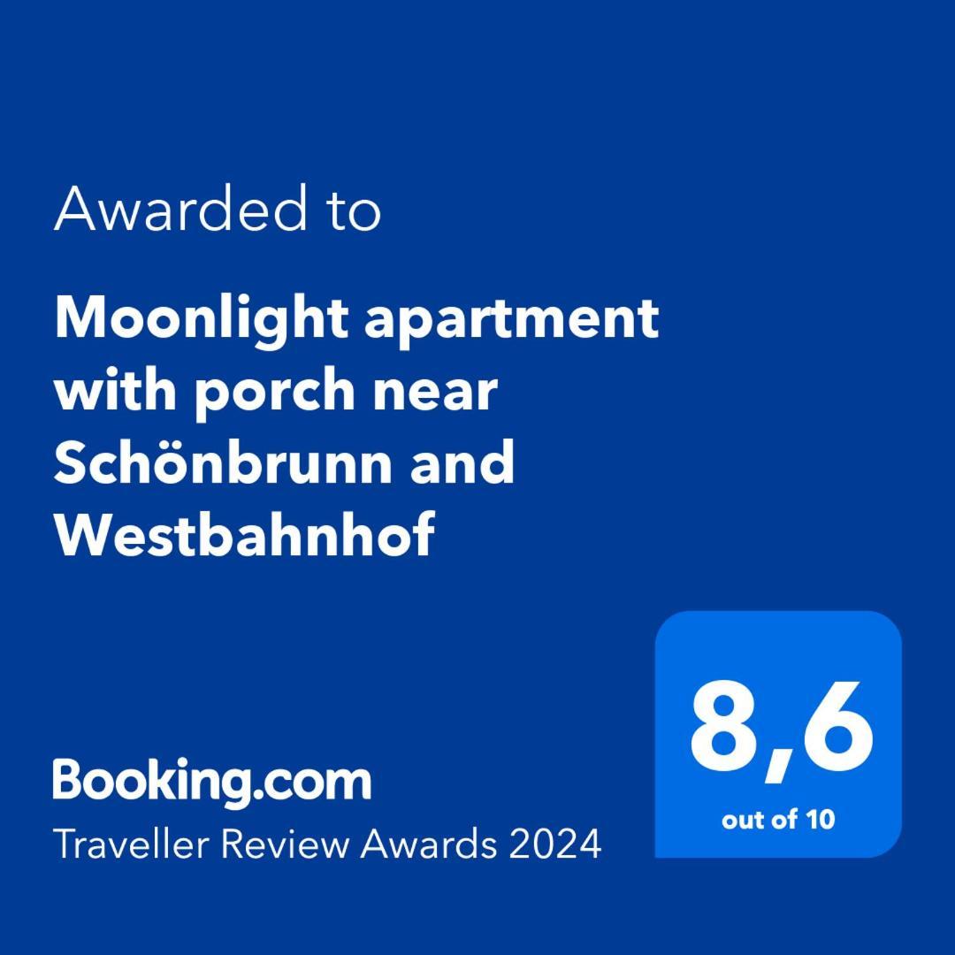 Moonlight Apartment With Porch Near Schoenbrunn And Westbahnhof Bécs Kültér fotó